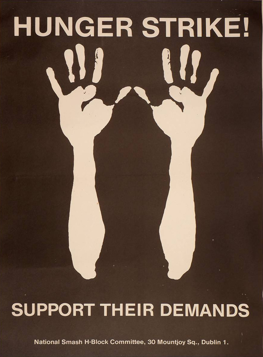 Raster graphic of IRA hunger strike poster