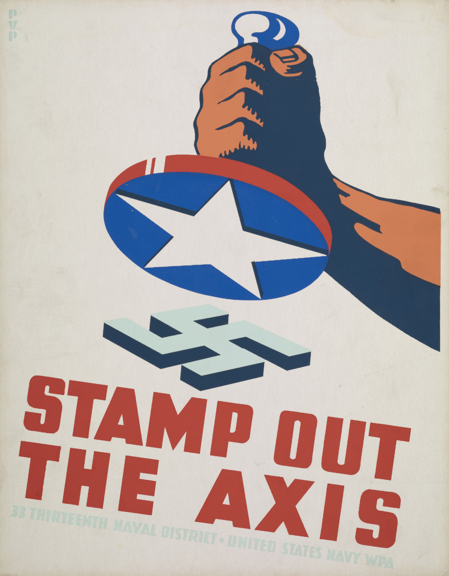 Raster graphic of American WWII anti-Nazi poster
